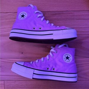 Purple converse sneakers